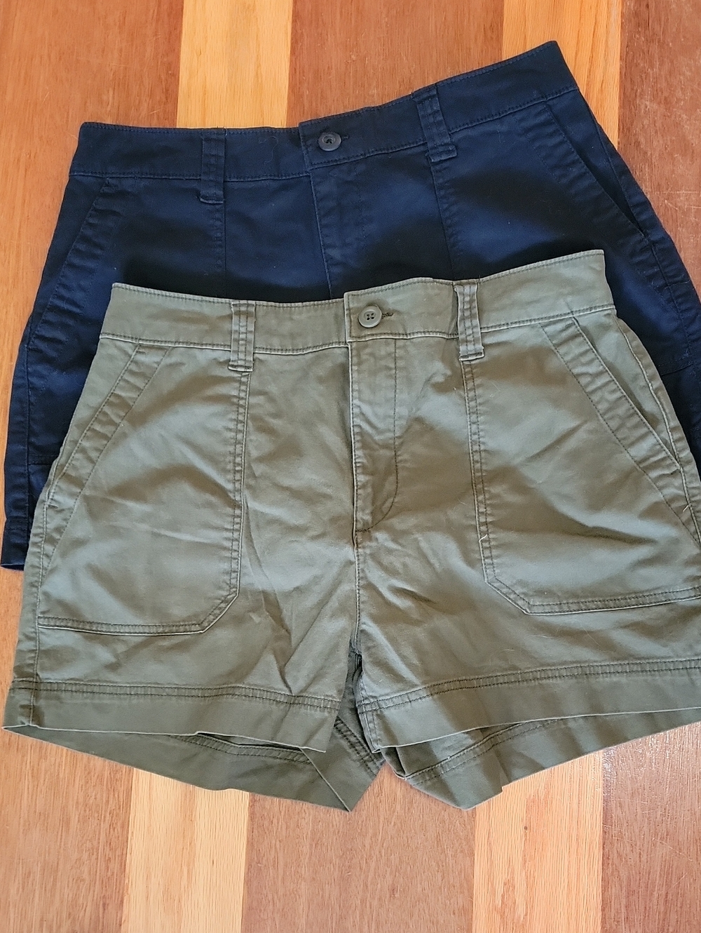 2 Pairs Of Casual Shorts - Olive and Black